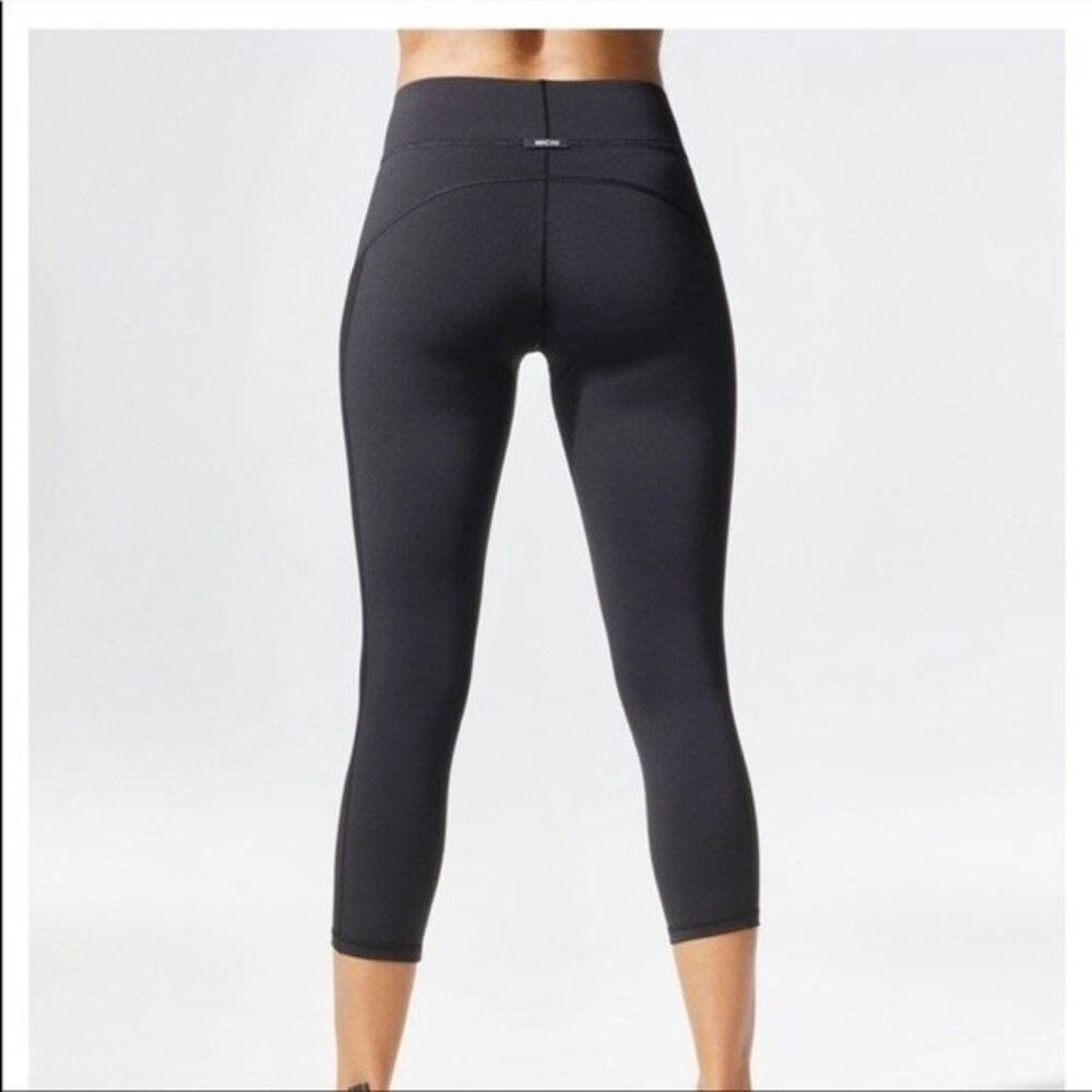 Michi Stardust Mesh Cropped High Rise Leggings in Black S